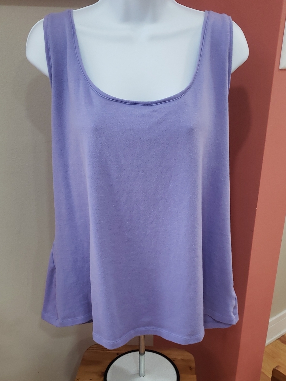 Relativity Lavender Scoop Neck Top, 3X